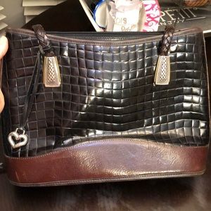 Brighton black & brown crocodile leather purse